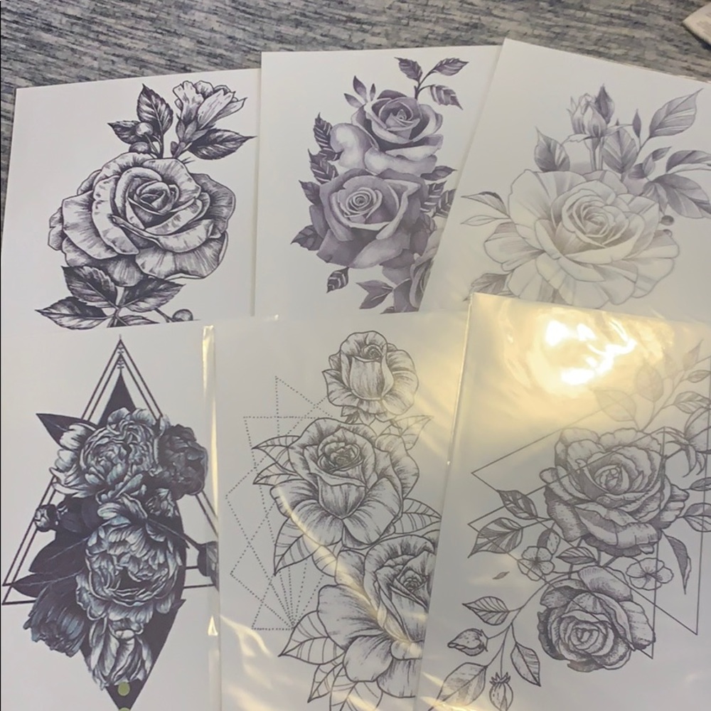 6 Sheets of Large Fake Tattoos